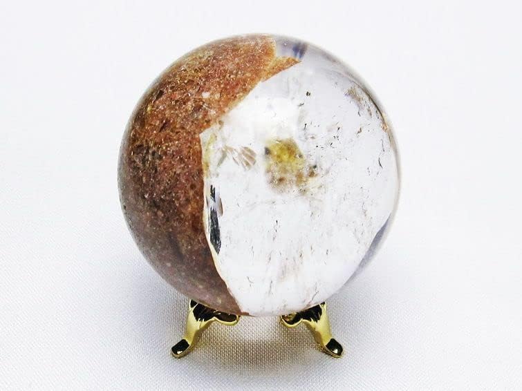 【東昇天然石】タイチンルチル 水晶 丸玉 スフィア 47mm 一点物 141-4355