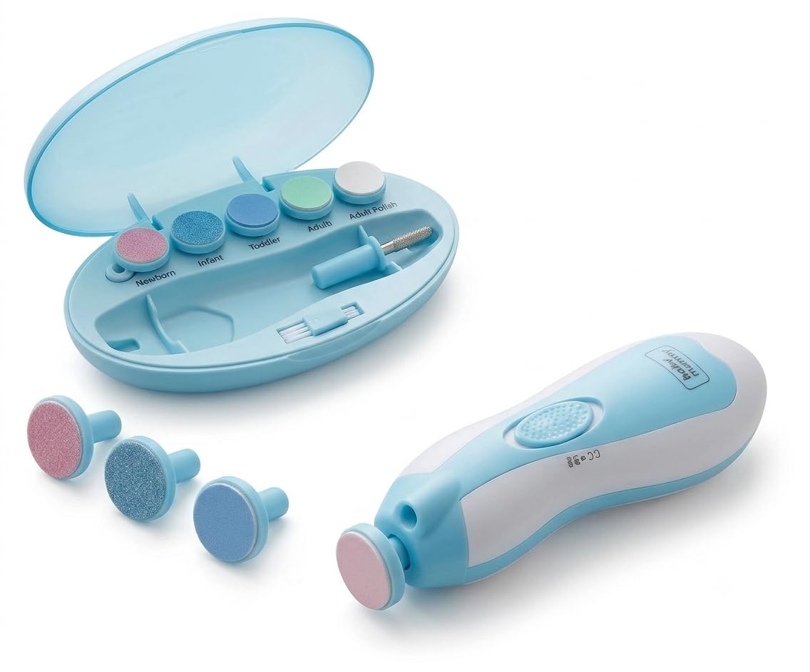 delighthub Baby Nail Trimmer New Born Electric, Baby Nail File,Baby Nail Cutter 06 Month with Light &6 Grinding Pads for Newborn with Toddler Toes and Fingernails, Kids Nail Polish Trim,Multicolor, | Electric nail trimmer for kids-image-30