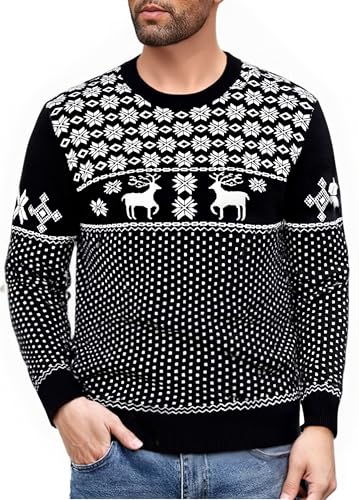 Uniexcosm Weihnachtspullover Herren Ugly Strickpulli Pullover...