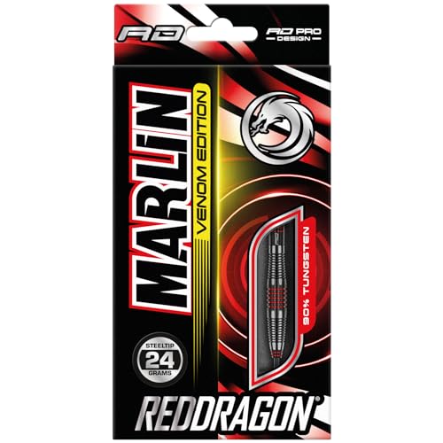 RED DRAGON Marlin Venom 24g Professional 90% Tungsten Steel Tip Darts Set - Image 4