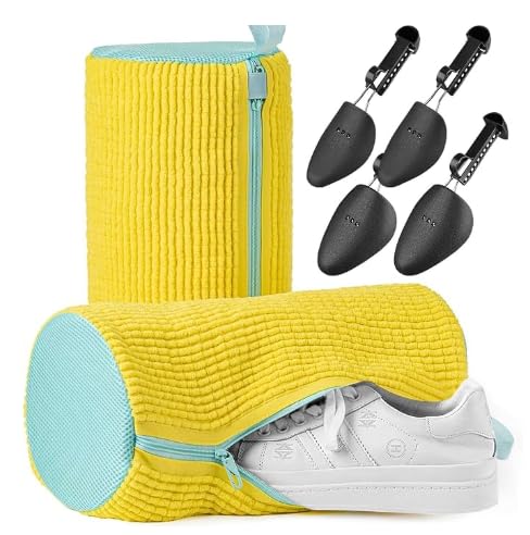 Opiniones de mejor lavadora . 49 Bolsa de Lavandería para Zapatos,Bolsas de zapatos Mejorada con 4 Soportes para Zapatos, Bolsas para Zapatos Laundry Bag Reutilizable, Limpieza Profunda de 360°, para Todo Tipo...