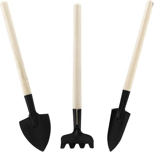 Waziaqoc 6 piezas de mini herramientas de jardinería, pala de mano para jardinería pala rastrillo para plantas de casa e interior