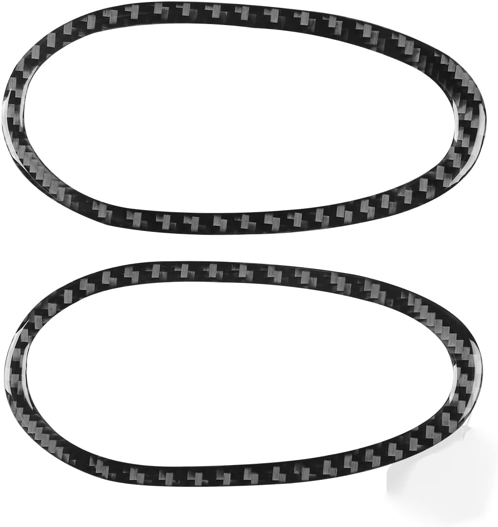 Car Carbon Fiber Accessories Driver-Side Dashboard Decorative Strip 2pcs Protective Cover Sticker Compatible with Dodge Durango 2004 2005 2006 2007