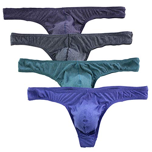 Summer code mens striped thong microfiber stretch underwear pack