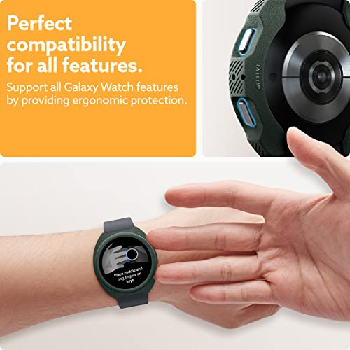 Image of CASEOLOGY by Spigen Caseology Vault for Samsung Galaxy Watch 5 44mm Case, Galaxy Watch 4 44mm Case -Midnight Green