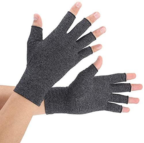 David Copper Compression Arthritis Gloves. Best Copper Infused Glove for Arthritis Hands, Arthritic Fingers, Carpal Tunnel, Computer Typing, Hand Support. Fingerless