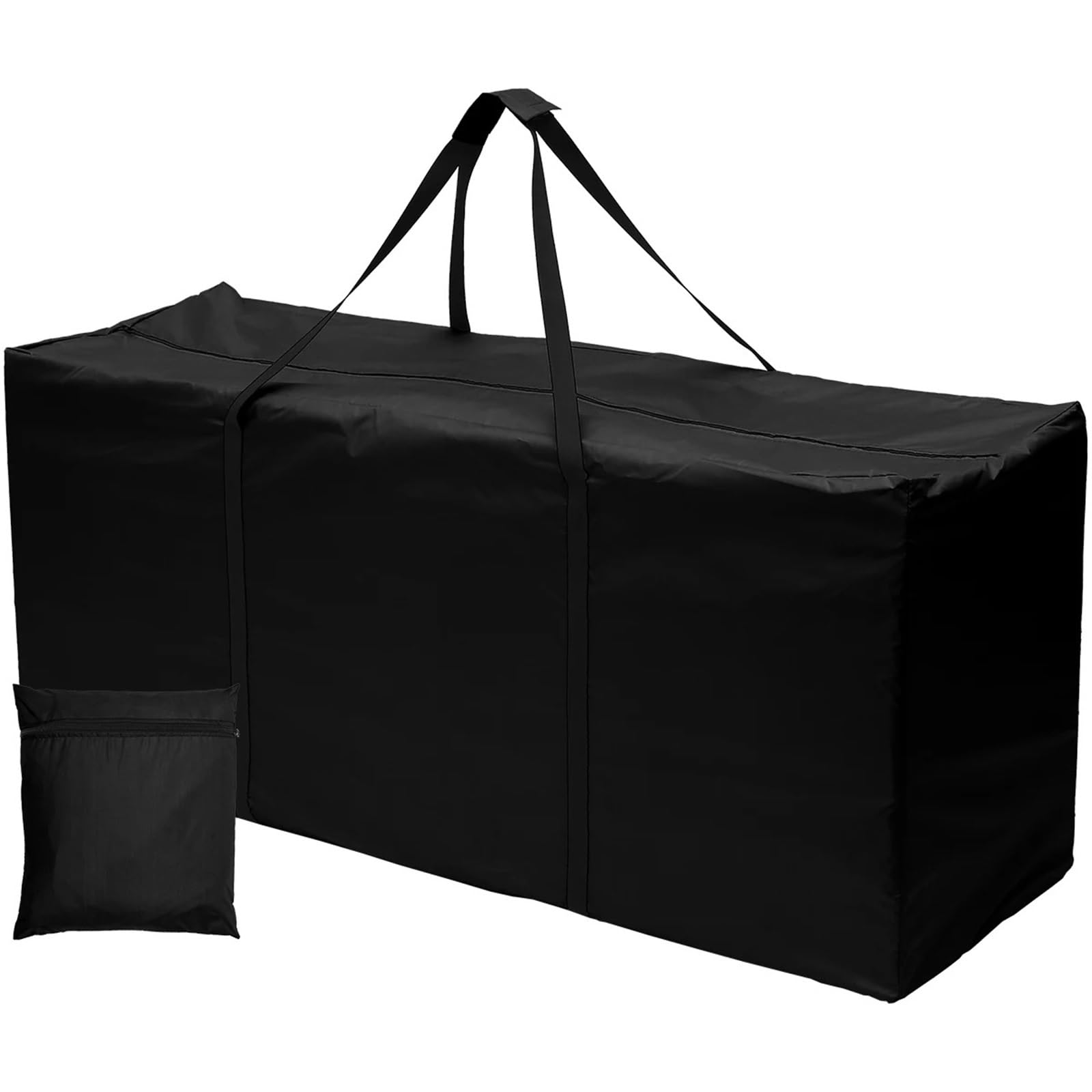 Garden Cushion Storage Bag Outdoor Garden Furniture Cushion Trunk Storage Bag Zipped Case Waterproof 210D Heavy Duty Rip Proof Oxford Fabric(173X76X51cm)