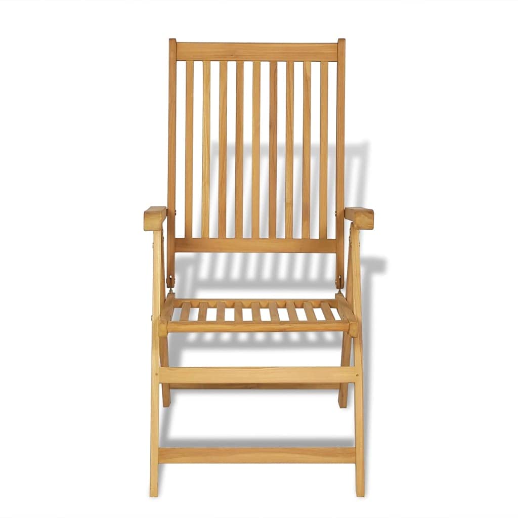 Set di mobili da giardino in teak, 180 x 90 cm, sedie pieghevoli con schienale regolabile in 7 posizioni, robusto set da pranzo per giardino, terrazza e piccolo balcone