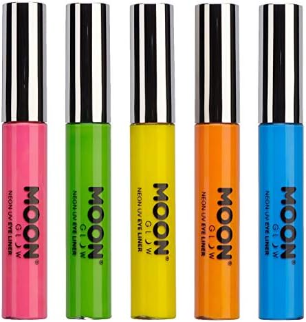 Moon Glow - Blacklight Neon Eye Liner 0.34ozSet of 5 colors– Glows brightly under Blacklights/UV Lighting!