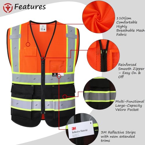 Image of Safety Vest for Men Women Reflective Construction Vest