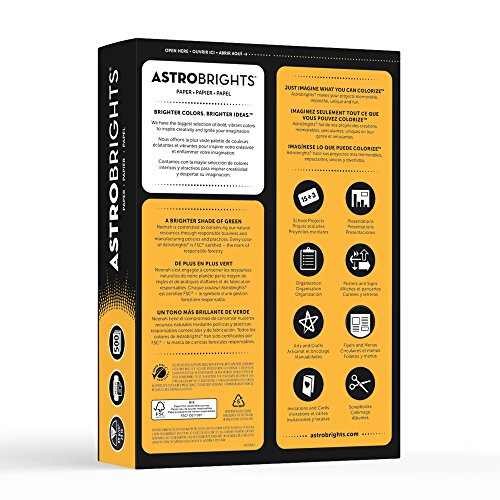 Astrobrights Color Paper, 8.5" x 11", 24 lb/89 gsm, Galaxy Gold, 500 Sheets (21578) - Image 2