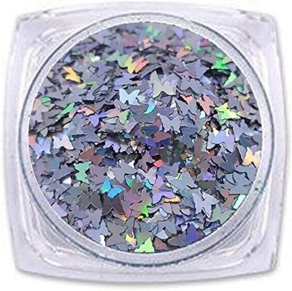 Epoksi Süsleme Glitter Pul Kelebek Pul Gümüş 5 Gr