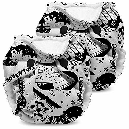 Image of Kanga Care Lil Joey Newborn All in One AIO Cloth Diaper (2pk) Book Club 4-12lbs