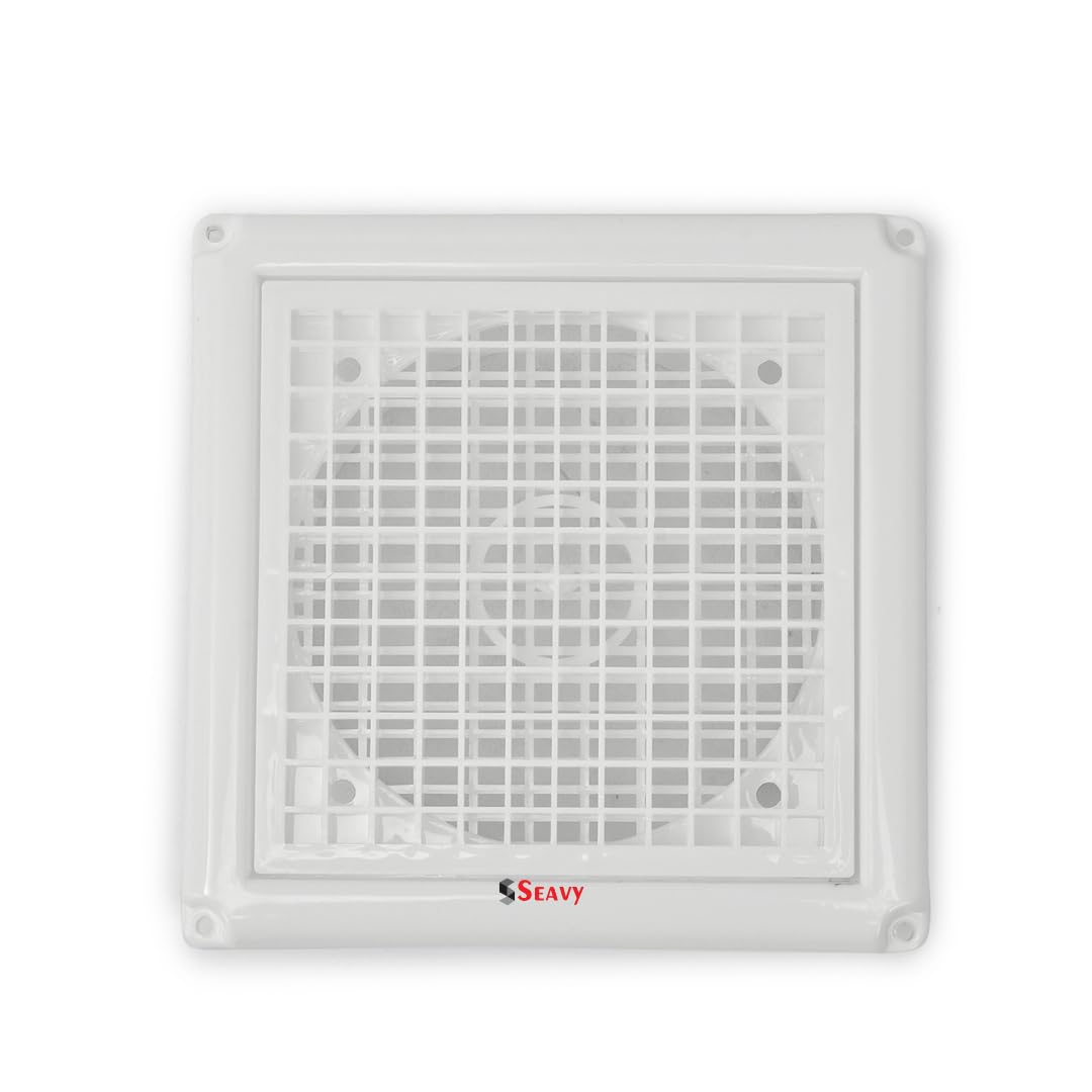 Seavy 6 Inches Square PP Louver/Wall Mount Chimney Pipe Cover, Versatile Use, Durable, Anti Cockroach/Lizards/Insects, Made in India (SQPPLOUVER04) (1)-image-48