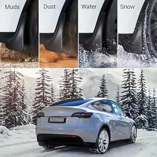 Guardabarros y protector contra salpicaduras Tesla Model S 2021-2025 de 4 piezas 2