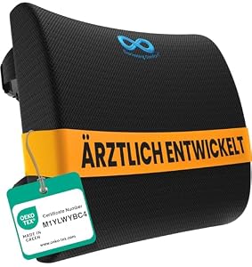 Everlasting Comfort Memory-Foam Kissen ergonomisch – Sitzkissen & Rückenkissen für Bürostuhl & Auto – Orthopädische Unterstützung für Haltung, Wirbelsäule, Steißbein & Lendenbereich
