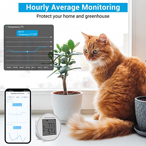 Crlincen Wifi Temperature Humidity Sensor: Usb Battery Powered Wifi Hygrometer | Remote Temperature Monitor With Instant App Alerts, Wifi Thermometer For Home Indoor Greenhouse Garage #TOP3