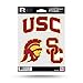 Rico NCAA Southern California Trojans Die Cut 3-Piece Triple Spirit Sticker Sheet