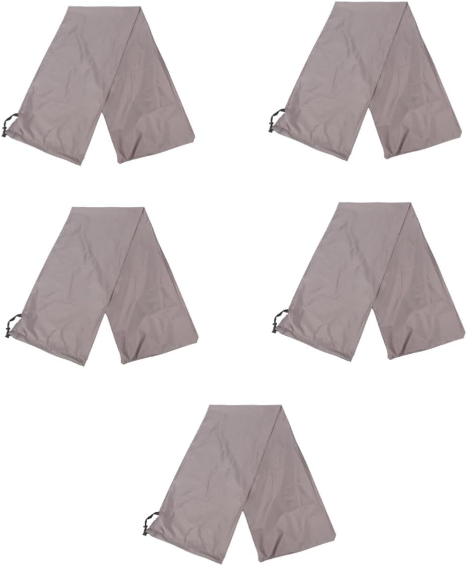 VANZACK 5pcs Patio Parasol Cover Outdoor Umbrella Protector Lightweight and Portable Design for Year Shielding Against Fits Small Umbrellas Gray