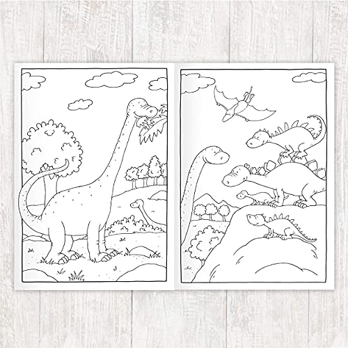 Kinder lieben Ausmalen! - Malbuch DIN A4, ab 3 Jahre, Dinosaurier für Jungen und Mädchen – Bild 4