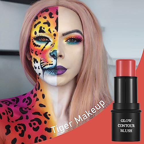 Ccbeauty Red Eye Black Stick, Matte Cream Red Face Paint, Blush Stick For Cheeks, Eyes And Lips Makeup Waterproof Long Lasting, Easy To Use, Cruelty-Free #TOP6