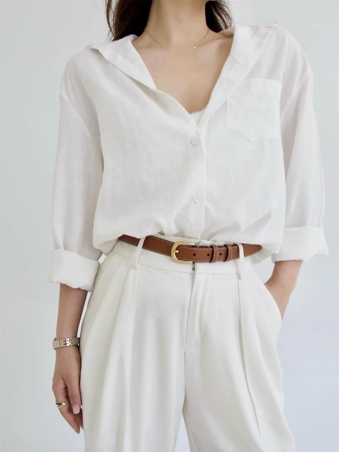 Cinturón de cuero para mujer, para vestir, pantalones vaqueros, cintura de gabardina, cinturón casual para fiesta