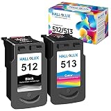 PG-512 CL-513 Cartouche d'encre Noir Tricolore Remplacement pour Canon 512 PG-512 CL-513 PG-512XL CL-513XL pour Canon Pixma MP495 MP230 MP270 MX420 IP2700 (2 Pack)