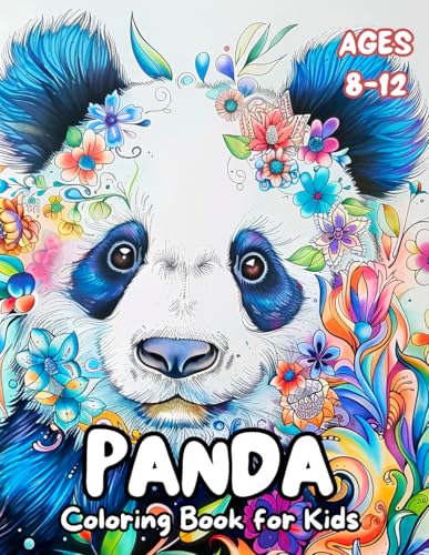 Panda Coloring Book for Kids Ages 8-12: 50 Cute Coloring Pages for Boys and Girls for Stress Relief and Relaxation