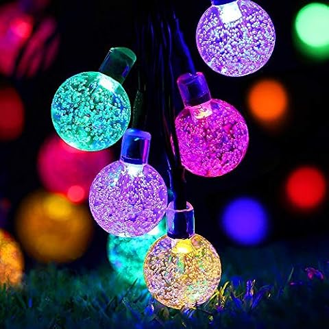 Ankway Solar Fairy Lights, IP65 Waterproof Outdoor String Lights, Perfect Copper Wire Lights for Garden Patio House Home Party Wedding Christmas Tree Decor (30led-colorful) Cover