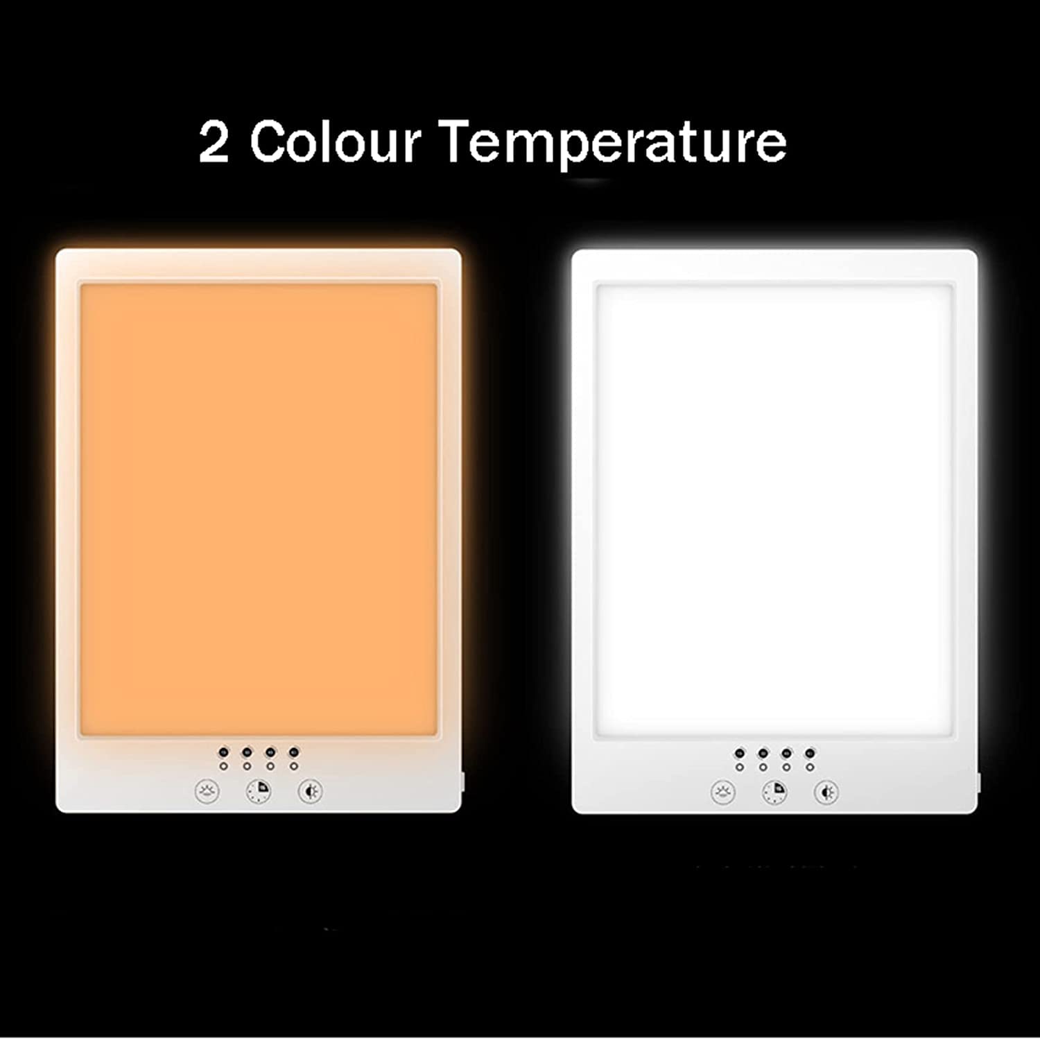 Lampe Triste, Lampe De Luminothérapie Triste 10000Lux Boîte À Lumière Triste Avec 2 Couleurs Et 4 Luminosité Réglable Avec 360° Support Rotatif Pour Accueil/Bureau,Blanc