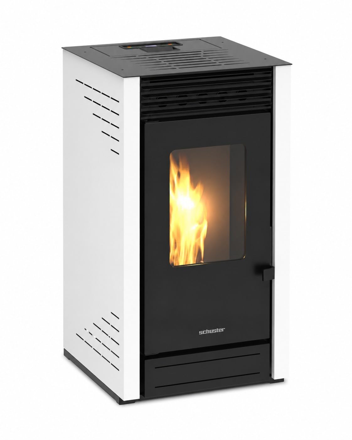 Estufa de Pellets 8 kW ELLA Blanca Silenciosa hasta 74 m²