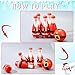 Libima 12 Pcs Christmas Bowling Set Santa Claus Snowman Bowling Set 10 Soft Foam Bowling Pins 2 Bowling Balls Set Toy Bowling Set for Game Indoor Outdoor Xmas Party Supplies(Red,Santa Claus)