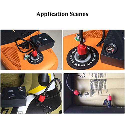 image for BUENNUS Car Compressor to Inflatable Pump Valve Adapter, Inflatable Va