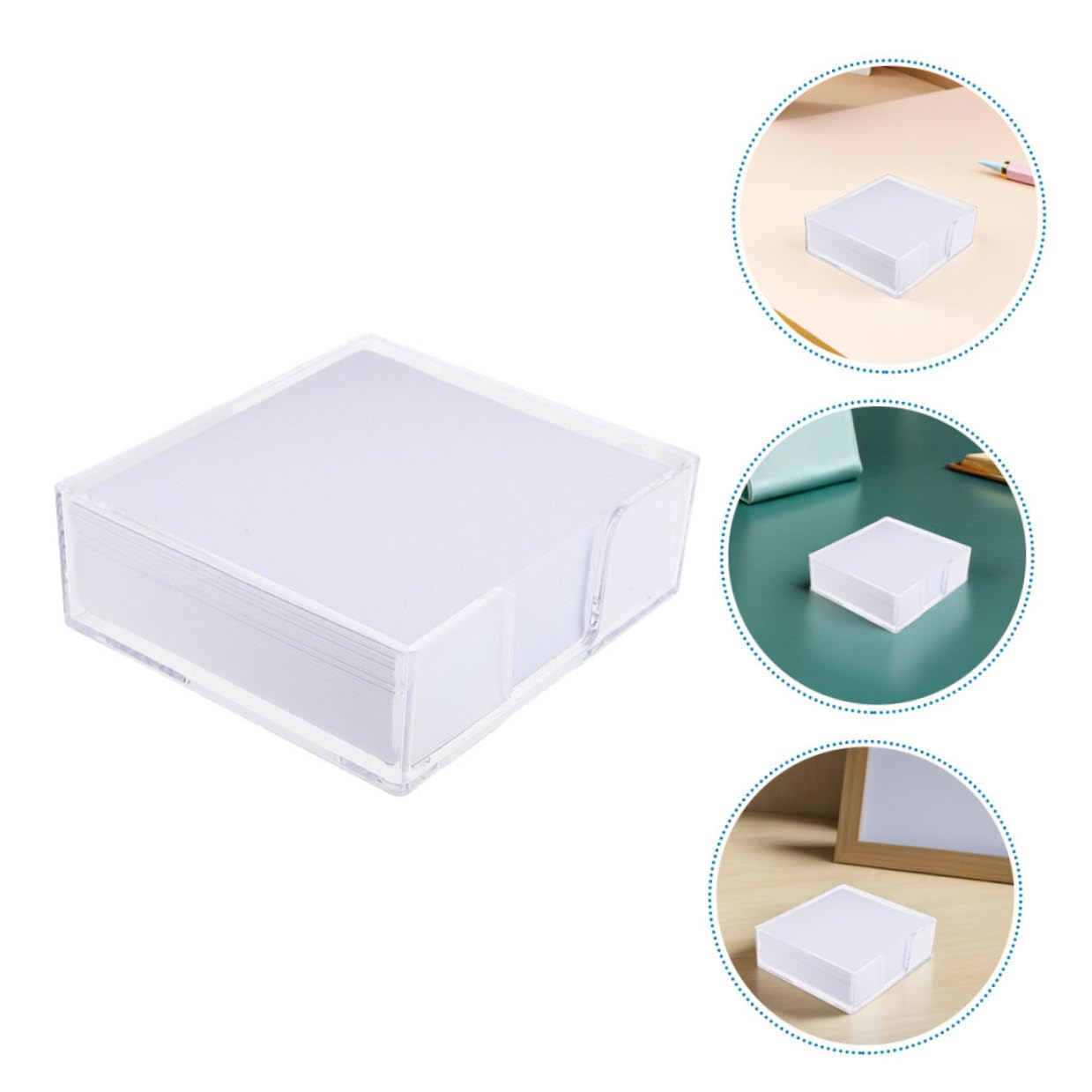 DOITOOL Bloc-notes Blanc sans Adhésif Lot avec Papier de Bureau Transparent pour Prise de Notes et Rappels Papeterie pour Maison et Bureau