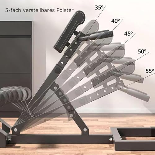 Heavy - Duty Hyperextension Roman Chair: 5 - Level Adjustable Incline, Rücken/Ab/Gesäß Workouts, 330lbs Kapazität Home Gym Equipment
