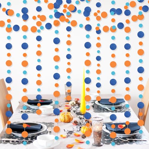 Outus 5 Pieces Orange,Blue Round Dots Garland Party Hanging Decor by Outus - Used condition - Image 4