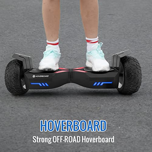 E4 All Terrain Off-Road Hoverboard For Adults, Electric Hoverboards For Kids Ages 6-12, Ul 2272 Certified Self Balancing Hover Board For Teens, 8.5" E4 Hoover Board With Music Speaker & Front Lights,Black #TOP6