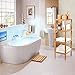 Homfa Bamboo Bathroom Shelf 4-Tier Tower Free Standing Rack Multifunctional Storage Organizer