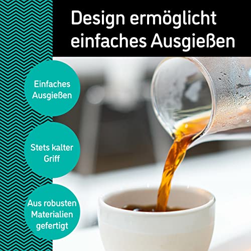 Coffee Gator Pour Over Kaffeebrüher – Mehr Geschmack mit einem papierlosen Edelstahlfilter und einer Glaskaraffe… – Ansicht 5