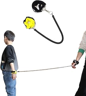 Escape Wrist Leash Walking Harness for Older Children with Elastic Rope Adult Sized Lockable Coiled Wrist Link with Cuff for Autism Special Needs ADHD