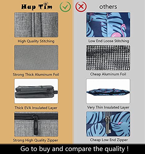 Hap Tim Lunch Box Insulated Lunch Bag Medium Size Cooler Tote Bag For Adult,Men,Women, Double Deck Cooler For Office/Picnic/Travel/Camping(16040-Pk) #TOP5