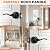 Probrico Wave Style Matte Black Passage Door Knobs, Reversible Door Levers for Hallway and Closet, Interior Keyless Door Handles for Right/Left Handed Doors, 2 Pack