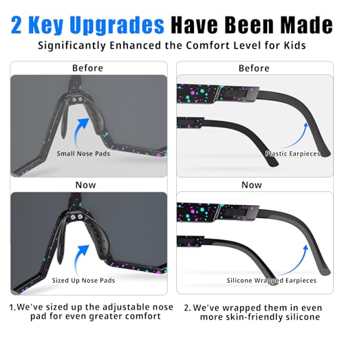 Image of X-TIGER Polarized Youth Baseball Sunglasses UV400 Kids Sunglasses Boys Girls 8-12 Youth for Softball Cycling Sports Glasses