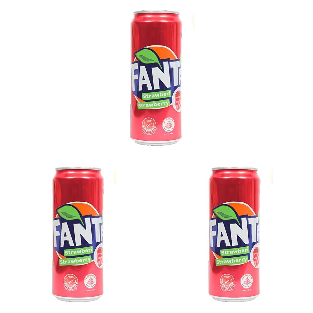 Fanta Strawberry Flavour Soft Drink(Can) (Pack of 3)-image-23