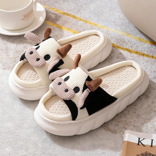 Gaolinci Cartoon Animal Shape Slippers, Womens Four Seasons Home Linen Slippers4