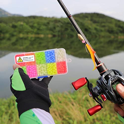 Cuentas de pesca de plástico duro OROOTL redondas de 5mm protectoras 5