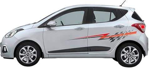 Universal Blaze RED 3D Sticker & Decal for Car | Unique Car Sticker| Exterior Accessories for Car (19 Cm X 193Cm), ABS Metal Chrome-Self-Adhesive