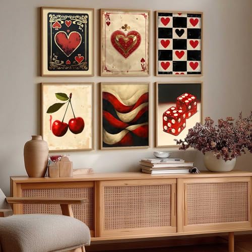 Image of kotart - Poker Theme Wall Paintings For Wall Hanging Home Decor Frame | Poster With Frames For living Room Bedroom (10X13 INCH, F)