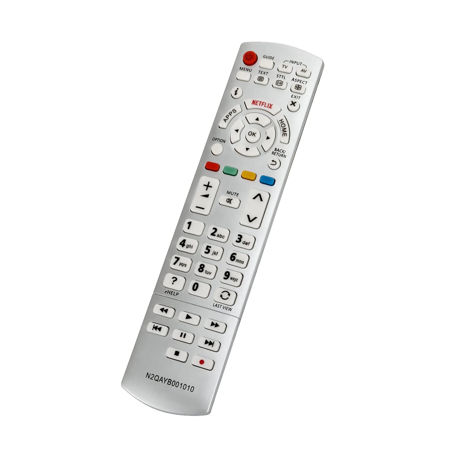 AULCMEET N2QAYB001115 Telecomando Sostituzione per Panasonic Viera TV TX-40EX700B TX-40EX700E TX-58EX730E TX-75EX750B TX-75EX780E TX-49EX610E TX-49EX613E TX-50EXM715 TX-58EX703E