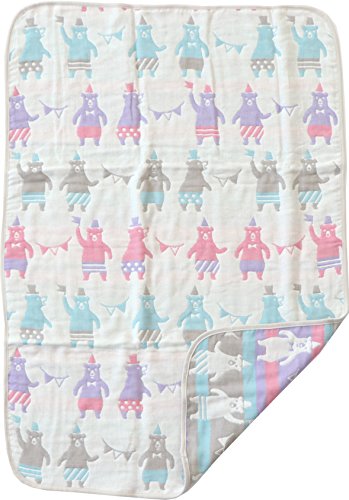 サンデシカ ふわふわ6重ガーゼケット くま 70x100センチメートル (x 1) 2431-9999-50